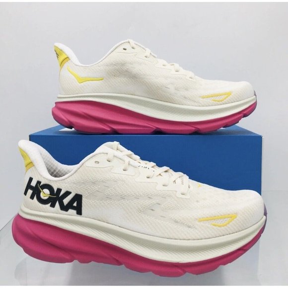 Hoka One One Shoes Hoka One One Clifton 9 Running Shoe Sneaker Eggnog Blanc De Blanc Women